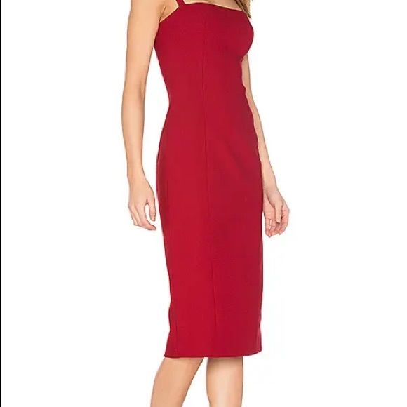 Cinq a Sept Ella Dress in Crimson - Picture 5 of 5